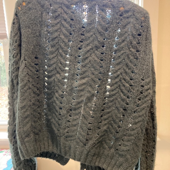 Hand Knit Wool & Mohair Cardigan / M - Picture 4 of 4